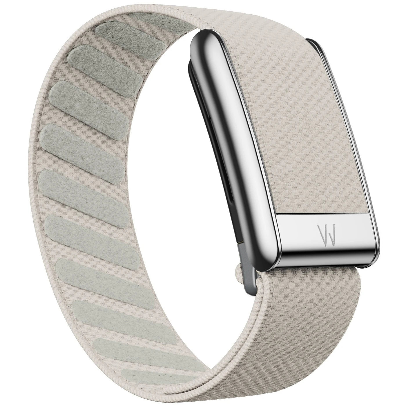 Suitable for Whoop 5.0 Wristband Strap, Nylon Woven Elastic Mg Sports Replacement Wristband with Bright Silver U-Shaped Metal Fr