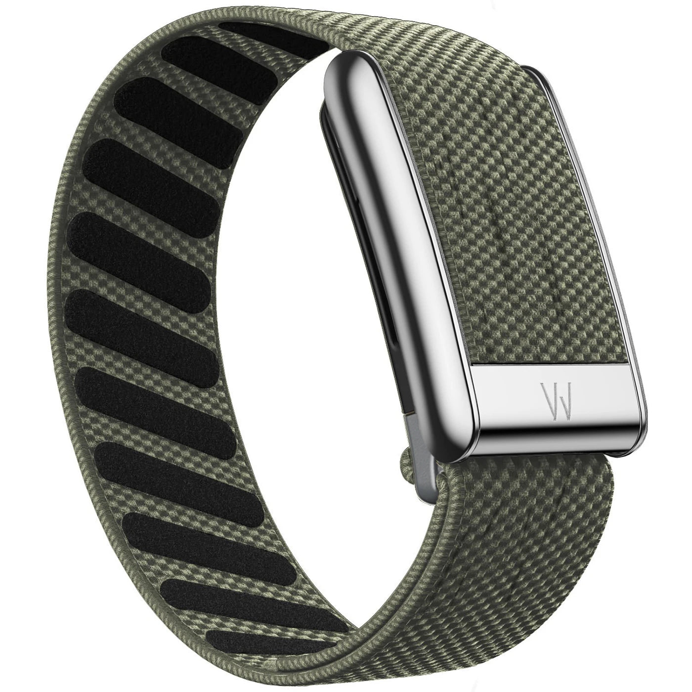 Suitable for Whoop 5.0 Wristband Strap, Nylon Woven Elastic Mg Sports Replacement Wristband with Bright Silver U-Shaped Metal Fr