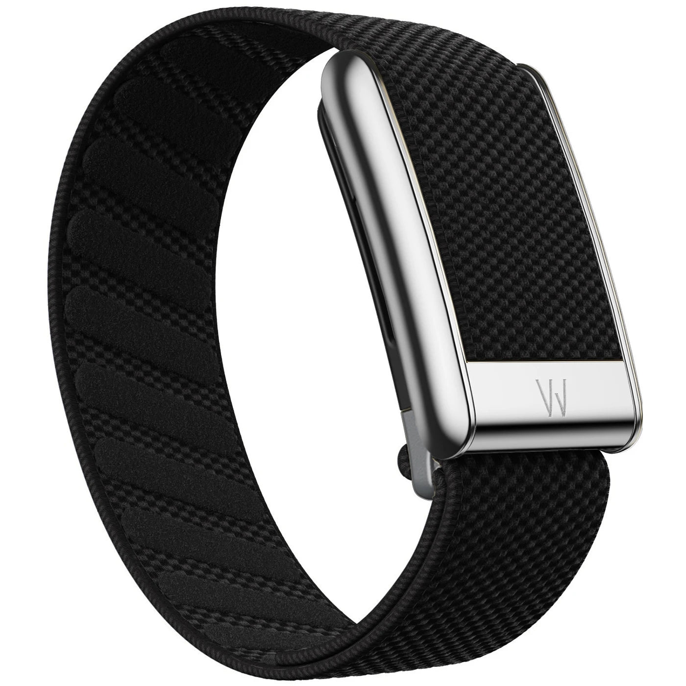 Suitable for Whoop 5.0 Wristband Strap, Nylon Woven Elastic Mg Sports Replacement Wristband with Bright Silver U-Shaped Metal Fr