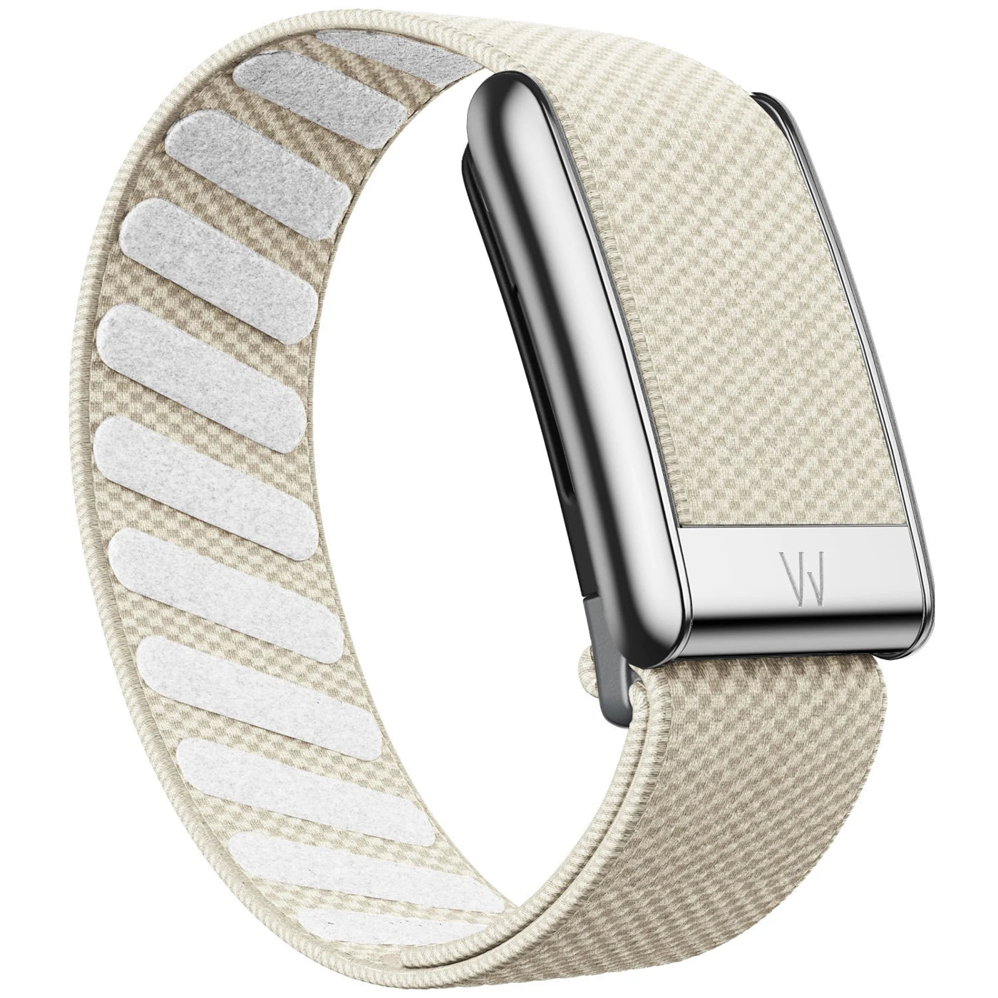 Suitable for Whoop 5.0 Wristband Strap, Nylon Woven Elastic Mg Sports Replacement Wristband with Bright Silver U-Shaped Metal Fr