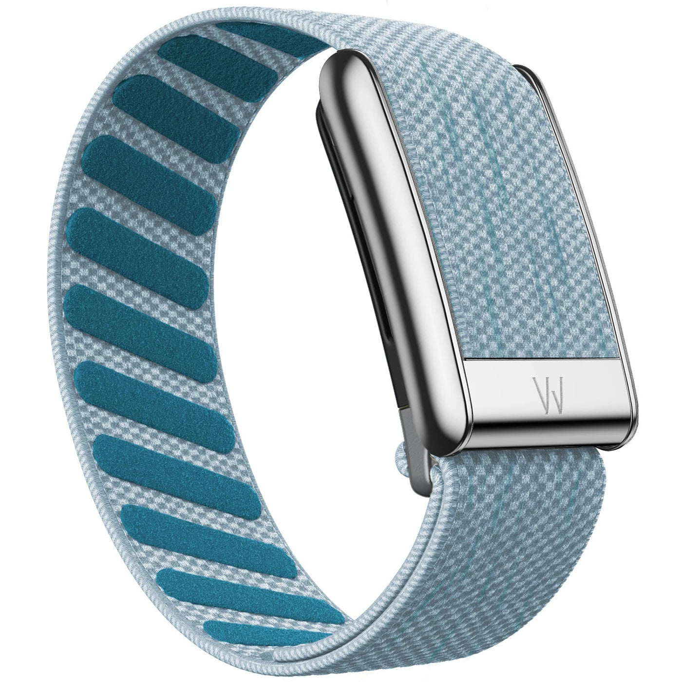 Suitable for Whoop 5.0 Wristband Strap, Nylon Woven Elastic Mg Sports Replacement Wristband with Bright Silver U-Shaped Metal Fr