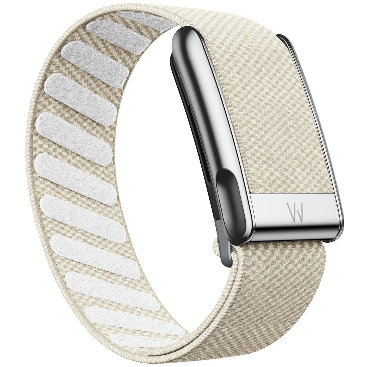 Suitable for Whoop 5.0 Wristband Strap, Nylon Woven Elastic Mg Sports Replacement Wristband with Bright Silver U-Shaped Metal Fr