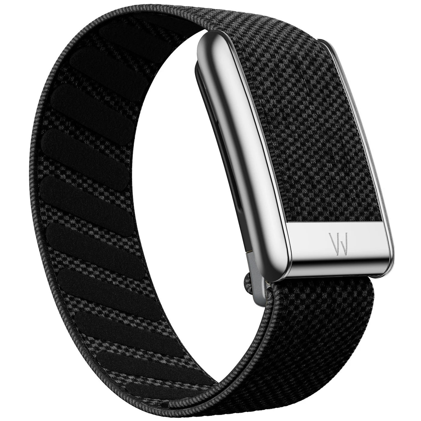 Suitable for Whoop 5.0 Wristband Strap, Nylon Woven Elastic Mg Sports Replacement Wristband with Bright Silver U-Shaped Metal Fr