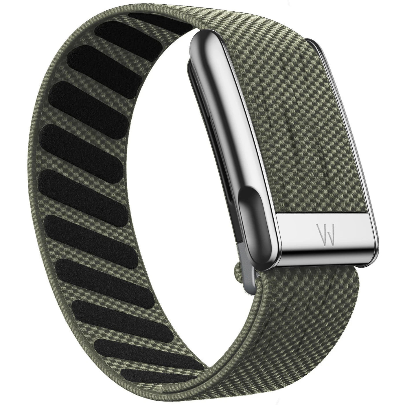 Suitable for Whoop 5.0 Wristband Strap, Nylon Woven Elastic Mg Sports Replacement Wristband with Bright Silver U-Shaped Metal Fr