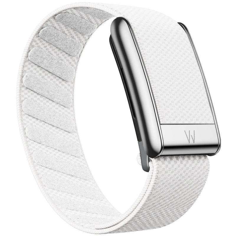 Suitable for Whoop 5.0 Wristband Strap, Nylon Woven Elastic Mg Sports Replacement Wristband with Bright Silver U-Shaped Metal Fr